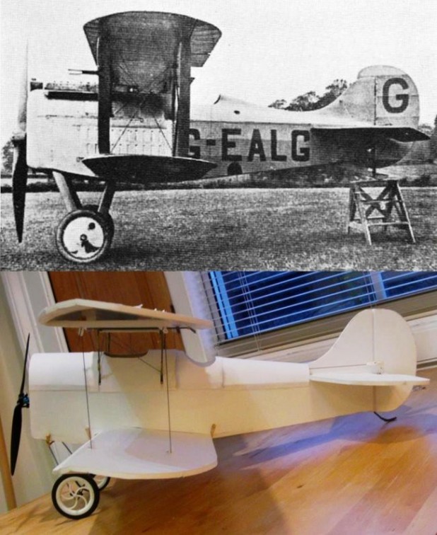 1919 AVRO 539b biplane - comparing model to real plane